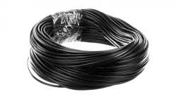 Przewód płaski H03VVH2-F (OMYp) 2x0,5 czarny /100m/