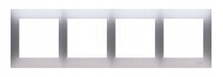 Simon 54 ramka poczwórna 4x srebrny DR4/43