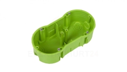 Polmark Puszka podtynkowa podwójna 60mm niepalna 850 stopni C zielona TP PU-PP-FPP-F2X60PŁ-N