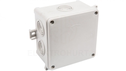 Puszka n/t hermetyczna pusta 98x98x60mm IP54 z dławicą zintegrowaną szara N90x90F 35220002