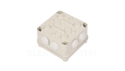 Puszka natynkowa LIGHT 108x108x64 7xM25 IP66/67 szara EV-111