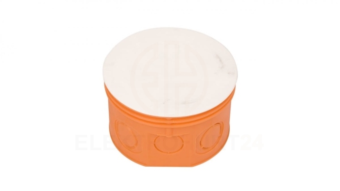 Puszka podtynkowa 80mm z pokrywą pomarańczowa Z80KF 33073008 /30szt./