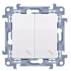 Simon 10 łącznik schodowy podwójny z podświetleniem