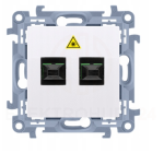 Simon 10 gniazdo światłowodowe podwójne CGS2.01/11