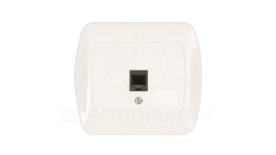 Simon Akord Gniazdo telefoniczne pojedyncze RJ12 białe AT1/11