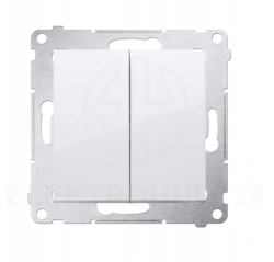 Simon 54 przycisk podwójny zwierny biały DP2.01/11