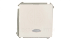 Simon Basic Łącznik jednobiegunowy z podświetleniem, szybkozłącza, biały BMW1L.01/11