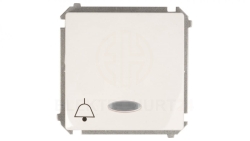 Simon Basic Przycisk /dzwonek/ z podświetleniem, szybkozłącza, biały BMD1L.01/11