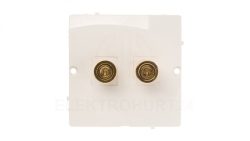 Simon Basic Gniazdo głośnikowe pojedyncze białe BMGL2.02/11