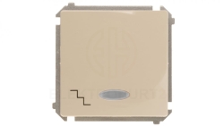 Simon Basic Łącznik schodowy z podświetleniem, szybkozłącza, beżowy BMW6L.01/12