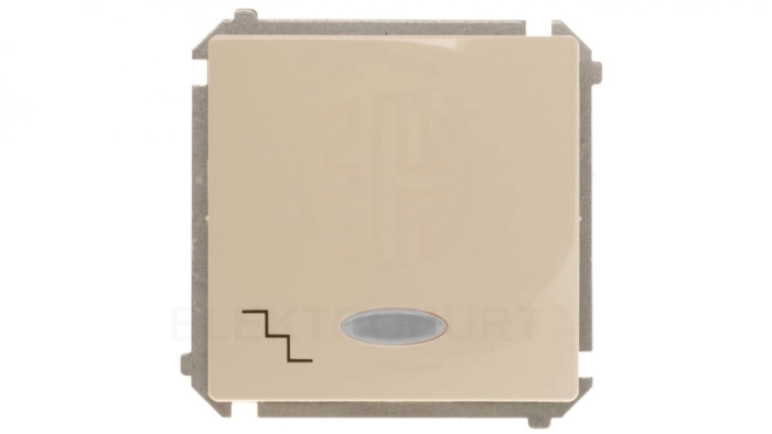 Simon Basic Łącznik schodowy z podświetleniem, szybkozłącza, beżowy BMW6L.01/12
