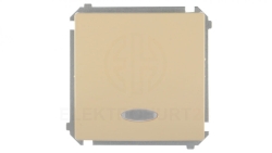 Simon Basic Łącznik jednobiegunowy z podświetleniem, szybkozłącza, beżowy BMW1L.01/12