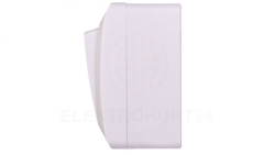 Hermes łącznik dzwonek mechanizm z pełną obudową biały IP44 przycisk 1x ŁNT-1D 0337-02