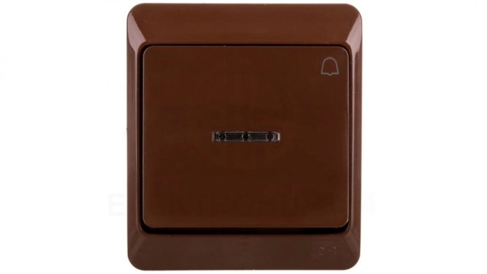 Hermes Przycisk dzwonek mechanizm z pełną obudową brązowy IP44 przycisk 1x ŁNT-1D+n 0347-06