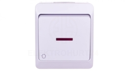 Hermes Przycisk światło biały IP44 ŁNT-1S+n 0346-02