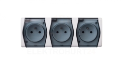 Hermes2 Gniazdo hermetyczne potrójne z/u 16A IP44 białe 1023-01