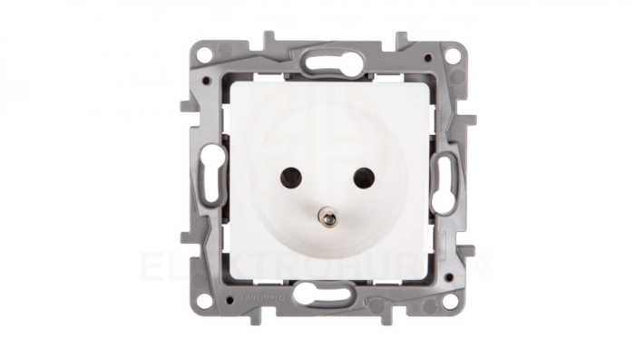 NILOE Gniazdo pojedyncze z/u 16A IP20 z przesłonami białe 664536