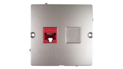 Simon Basic Gniazdo komputerowe pojedyncze RJ45 kat.5e satynowe BMF51.02/29