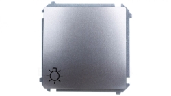 Simon Basic Przycisk /światło/, szybkozłącza, stal inox BMS1.01/21
