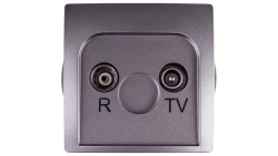 Simon Basic Gniazdo antenowe RD/TV końcowe separowane stal inox BMZAR1/1.01/21