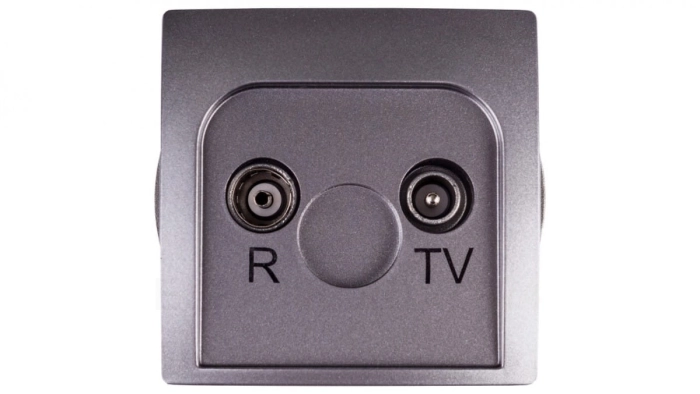 Simon Basic Gniazdo antenowe RD/TV końcowe separowane stal inox BMZAR1/1.01/21