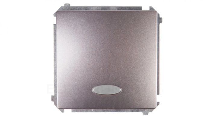 Simon Basic Łącznik jednobiegunowy z podświetleniem, szybkozłącza, stal inox BMW1L.01/21