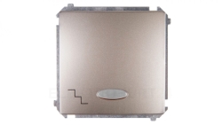 Simon Basic Łącznik schodowy z podświetleniem, szybkozłącza, satynowy BMW6L.01/29