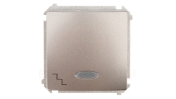 Simon Basic Łącznik schodowy z podświetleniem, szybkozłącza, stal inox BMW6L.01/21