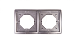 Simon Basic Standard Ramka bryzgoszczelna podwójna z uszczelką IP44 stal inox BMR2B/21