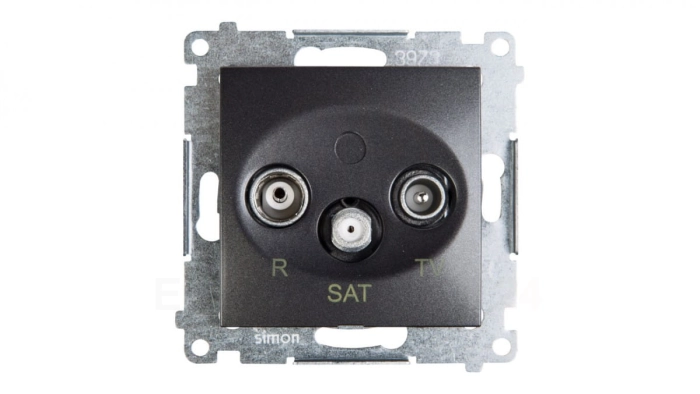 Simon 54 Gniazdo antenowe RD/TV/SAT końcowe antracyt DASK.01/48