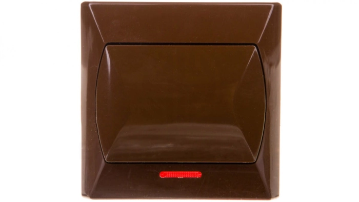 AKCENT Łącznik pojedynczy z podświetleniem brązowy ŁP-1AS/24