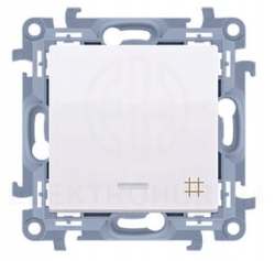 Simon 10 łącznik krzyżowy z podświetleniem biały