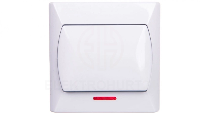 AKCENT Łącznik pojedynczy z podświetleniem biały ŁP-1AS/00