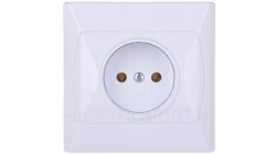AKCENT Gniazdo pojedyncze b/u białe GP-1A/00