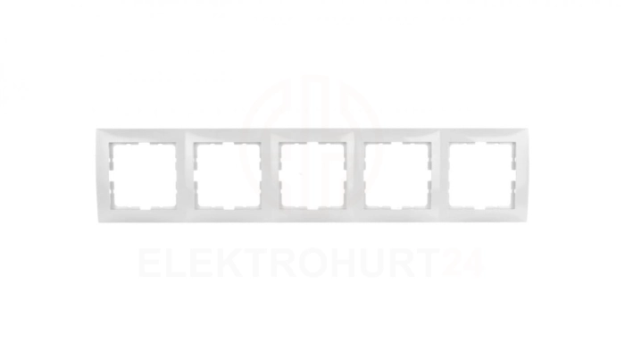 Berker/B.Kwadrat Ramka pięciokrotna biała 5310158989