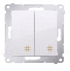 Simon 54 łącznik krzyżowy podwójny biały