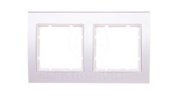 Berker B.3 Ramka podwójna aluminium /biały 10123904