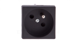Simon Connect Gniazdo K45 pojedyncze z/u 16A IP20 czarny K02/14