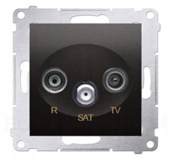 Simon 54 gniazdo antenowe RTV-SAT końcowe antracyt