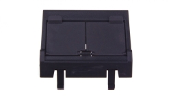 Simon Connect Płytka K45 gniada teleinformatycznego podwójnego 2xRJ skośna czarny KB80/14