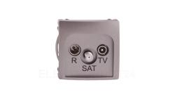 Simon Basic Gniazdo antenowe RD/TV/SAT końcowe stal inox BMZAR-SAT1.3/1.01/21