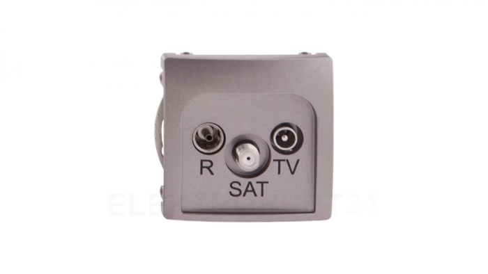 Simon Basic Gniazdo antenowe RD/TV/SAT końcowe stal inox BMZAR-SAT1.3/1.01/21