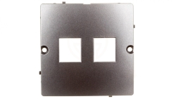 Simon Basic Pokrywa gniazda teleinformatycznego 2xRJ Keystone płaska stal inox BMGK1P/21
