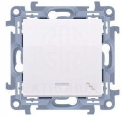 Simon 10 łącznik schodowy z podświetleniem biały