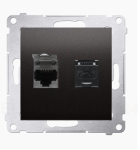 Simon 54 gniazdo komputerowe RJ45 antracyt