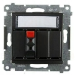 Simon 54 gniazdo głośnikowe pojedyncze antracyt