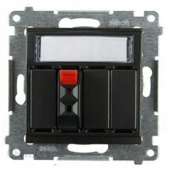 Simon 54 gniazdo głośnikowe pojedyncze antracyt
