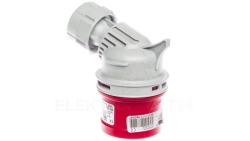 Wtyczka przenośna kątowa 16A 5P 400V czerwona IP44 TWIST 7415-6