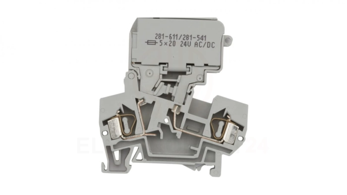 Złączka bezpiecznikowa 4mm2 szara 10A 5x 20mm 281-611/281-541