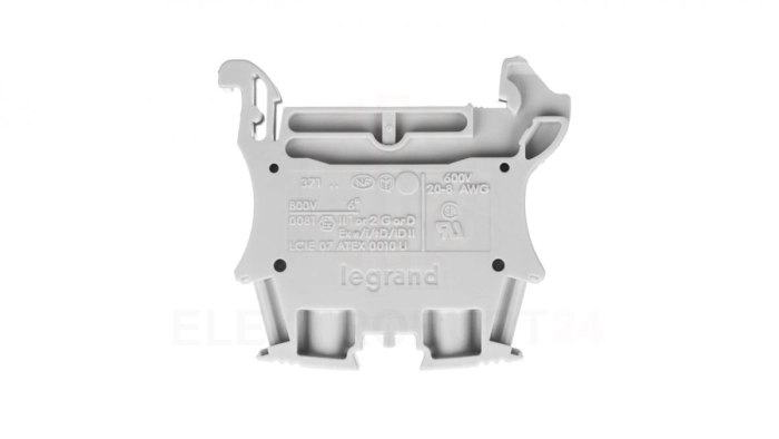 Złączka szynowa 2-przewodowa 6mm2 szara 037162